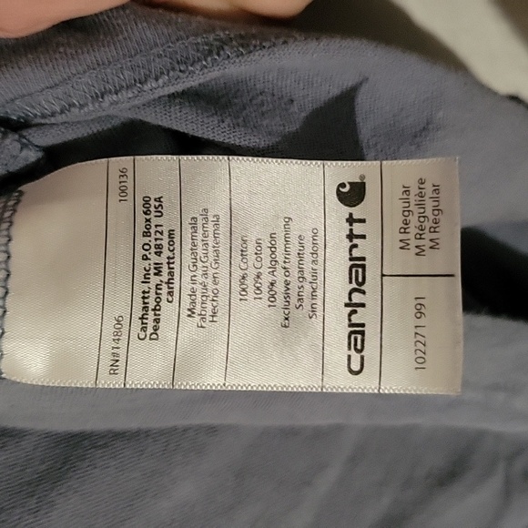 Unisex Carhartt medium relaxed fit long sleeve shirt blue NWOT - Picture 5 of 5